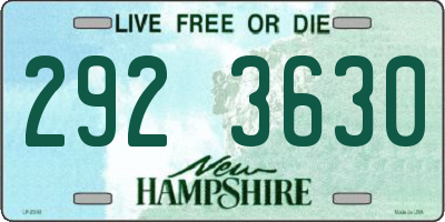 NH license plate 2923630