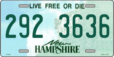 NH license plate 2923636