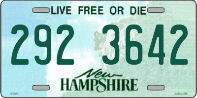 NH license plate 2923642