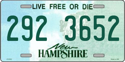 NH license plate 2923652