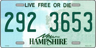 NH license plate 2923653