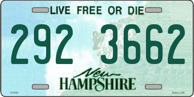 NH license plate 2923662