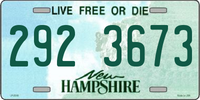 NH license plate 2923673