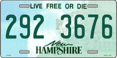 NH license plate 2923676