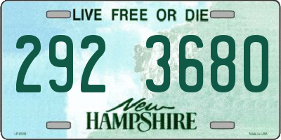 NH license plate 2923680
