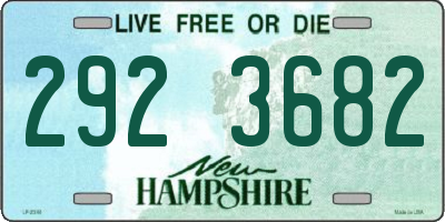 NH license plate 2923682