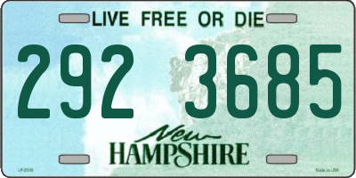 NH license plate 2923685