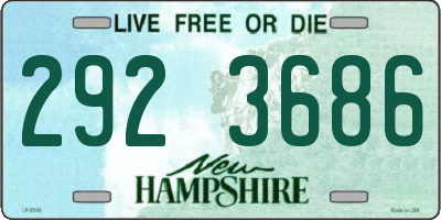 NH license plate 2923686