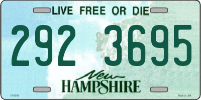 NH license plate 2923695