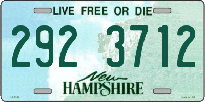 NH license plate 2923712