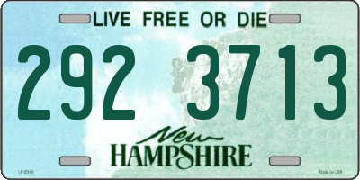 NH license plate 2923713