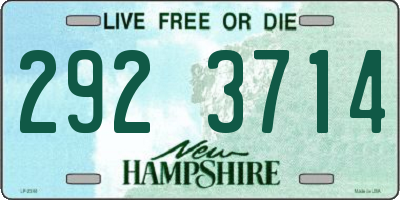 NH license plate 2923714