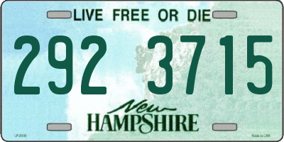 NH license plate 2923715