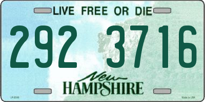 NH license plate 2923716
