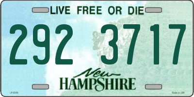 NH license plate 2923717