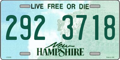 NH license plate 2923718