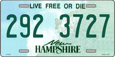 NH license plate 2923727