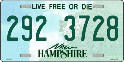 NH license plate 2923728