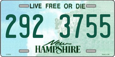 NH license plate 2923755