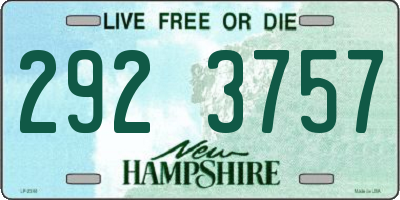 NH license plate 2923757