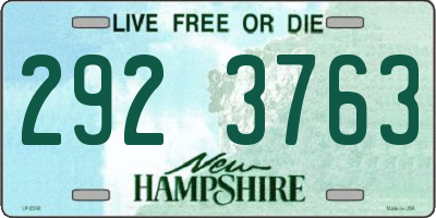 NH license plate 2923763