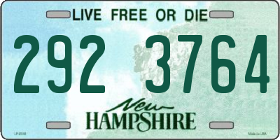 NH license plate 2923764