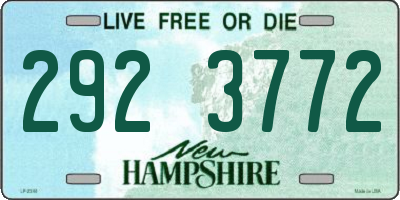 NH license plate 2923772
