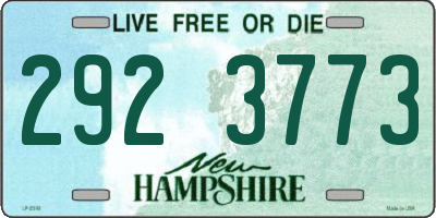NH license plate 2923773