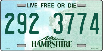 NH license plate 2923774