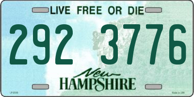 NH license plate 2923776
