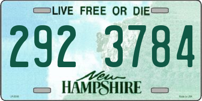 NH license plate 2923784