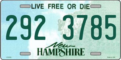 NH license plate 2923785