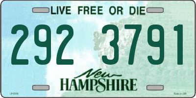 NH license plate 2923791