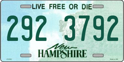 NH license plate 2923792