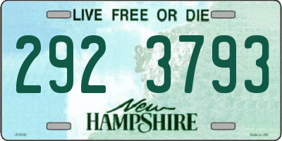 NH license plate 2923793