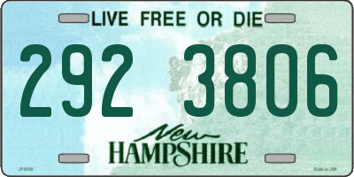 NH license plate 2923806
