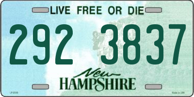 NH license plate 2923837