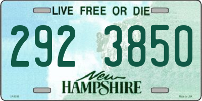 NH license plate 2923850