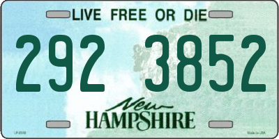 NH license plate 2923852