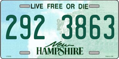 NH license plate 2923863