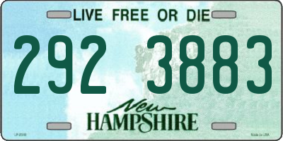 NH license plate 2923883
