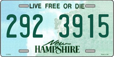 NH license plate 2923915