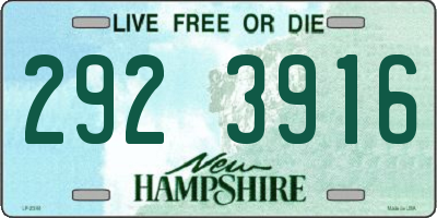 NH license plate 2923916