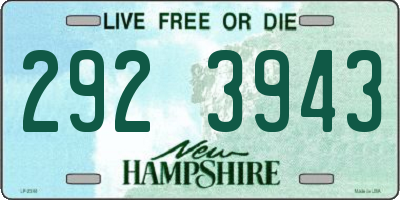 NH license plate 2923943