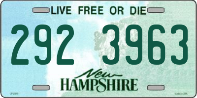NH license plate 2923963