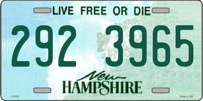 NH license plate 2923965