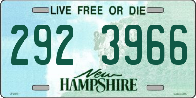 NH license plate 2923966