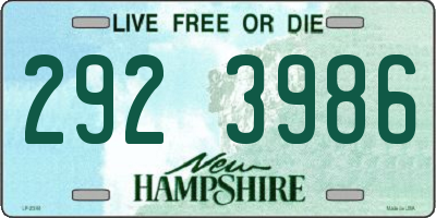NH license plate 2923986