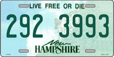 NH license plate 2923993