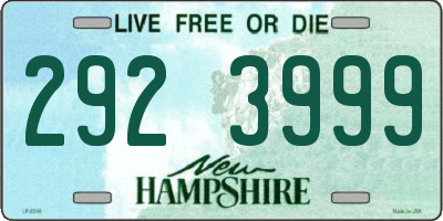 NH license plate 2923999